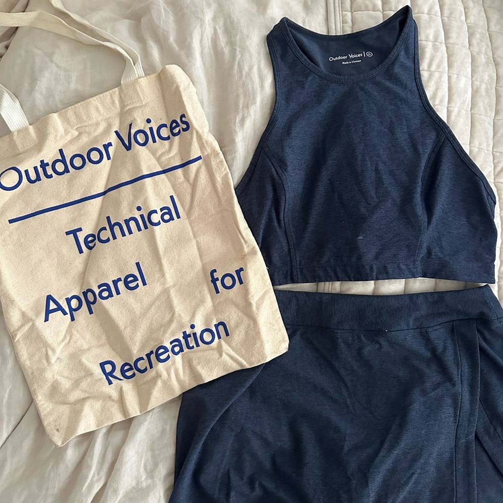 Outdoor Voices Navy Blue Tennis Set